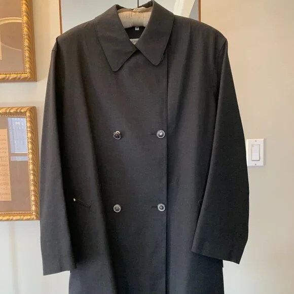 Hermes Trench Coat Black for Women